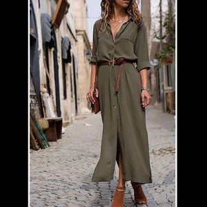 Green maxi/midi dress